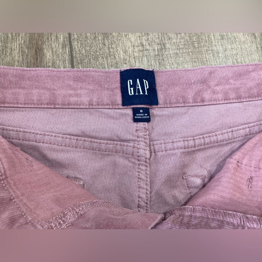 GAP Pink Corduroy Frayed Hem Shorts